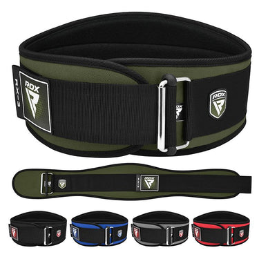 Cinturón de gimnasio de neopreno para levantamiento de pesas RDX X3 de 6.5 pulgadas